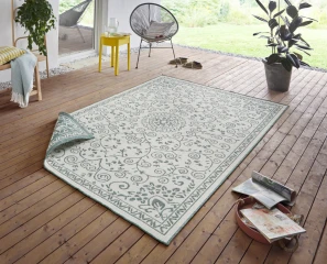 NORTHRUGS kusový koberec Twin Supreme 103865 Leyte Green/Cream – na ven i na doma
