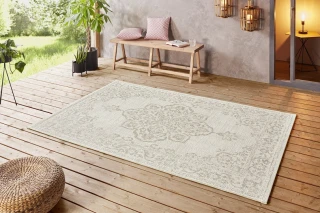 NORTHRUGS kusový koberec Beach 103854 Cream/Beige – na ven i na doma