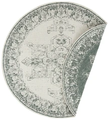 NORTHRUGS kusový koberec Twin Supreme 104139 Green/Cream kruh – na ven i na doma