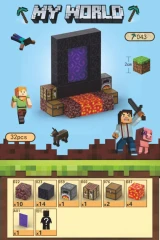 Magnetická stavebnice Minecraft Portál 32ks