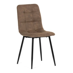 Židle jídelní, béžová látka cowboy, nohy černý kov CT-281 COF3