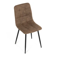 Židle jídelní, béžová látka cowboy, nohy černý kov CT-281 COF3