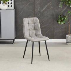 Židle jídelní, šedá látka cowboy, nohy černý kov CT-281 GREY3