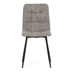 Židle jídelní, šedá látka cowboy, nohy černý kov CT-281 GREY3