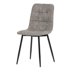 Židle jídelní, šedá látka cowboy, nohy černý kov CT-281 GREY3