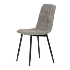Židle jídelní, šedá látka cowboy, nohy černý kov CT-281 GREY3
