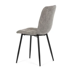 Židle jídelní, šedá látka cowboy, nohy černý kov CT-281 GREY3
