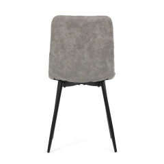 Židle jídelní, šedá látka cowboy, nohy černý kov CT-281 GREY3