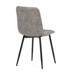 Židle jídelní, šedá látka cowboy, nohy černý kov CT-281 GREY3