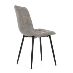 Židle jídelní, šedá látka cowboy, nohy černý kov CT-281 GREY3
