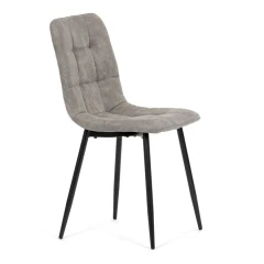 Židle jídelní, šedá látka cowboy, nohy černý kov CT-281 GREY3