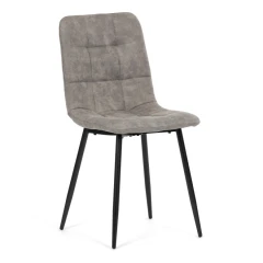 Židle jídelní, šedá látka cowboy, nohy černý kov CT-281 GREY3