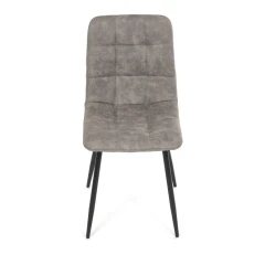 Židle jídelní, šedá látka cowboy, nohy černý kov CT-281 GREY3