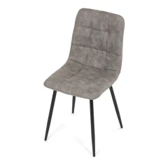 Židle jídelní, šedá látka cowboy, nohy černý kov CT-281 GREY3