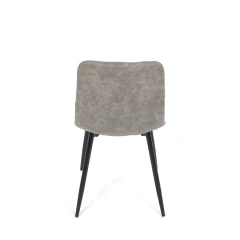 Židle jídelní, šedá látka cowboy, nohy černý kov CT-281 GREY3
