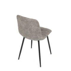 Židle jídelní, šedá látka cowboy, nohy černý kov CT-281 GREY3