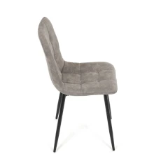 Židle jídelní, šedá látka cowboy, nohy černý kov CT-281 GREY3