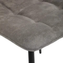 Židle jídelní, šedá látka cowboy, nohy černý kov CT-281 GREY3