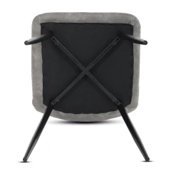Židle jídelní, šedá látka cowboy, nohy černý kov CT-281 GREY3