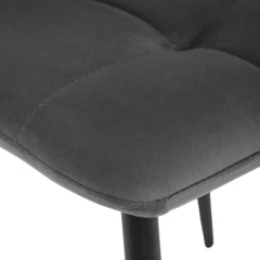Židle jídelní, šedá sametová látka, nohy černý kov CT-281 GREY4