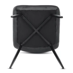 Židle jídelní, šedá sametová látka, nohy černý kov CT-281 GREY4