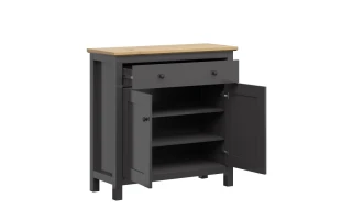 HESEN komoda KOM2D1S/10/10, grafit/dub artisan č.2