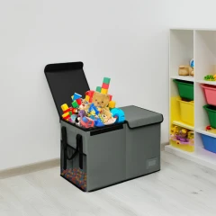 Skládací úložný box, černá, DETER