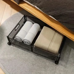 Organizér pod postel s kolečky, černá, TOMKO TYP 1