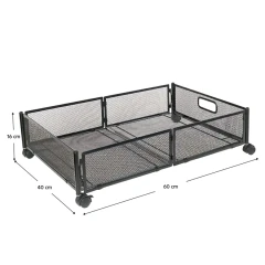 Organizér pod postel s kolečky, černá, TOMKO TYP 1