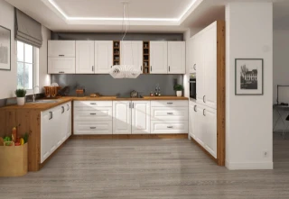 Rohová kuchyňská skříňka Stipe 90x90 ND 2F BB bílá/dub artisan č.2