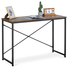 Stůl pracovní, MDF, dekor staré dřevo, černý kov GD-504 OLW
