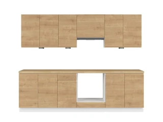 Kuchyň SOLE 260 cm, s vybavením, dub arlington č.1