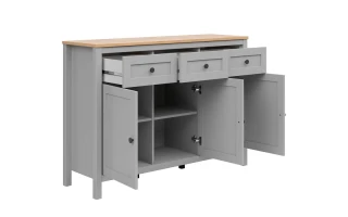SALGA komoda KOM3D3S, šedá arktisgrau/dub artisan č.2