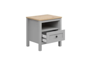 SALGA noční stolek KOM1S, šedá arktisgrau/dub artisan č.3