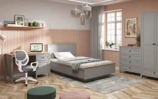 SALGA psací stůl BIU1D1S, šedá arktisgrau/dub artisan č.5