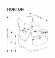 Relaxační polohovací křeslo HORTON, béžová č.5
