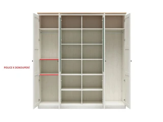 FRIJA šatní skříň SZF2D2M, bílá /dub artisan č.5