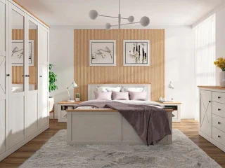 FRIJA šatní skříň SZF2D2M, bílá /dub artisan č.6