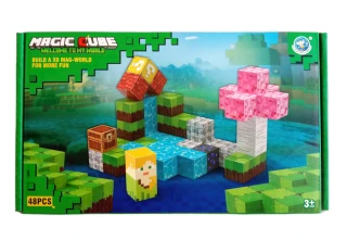 Magnetická stavebnice Minecraft Magic cube 48ks