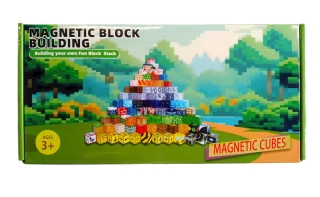 Magnetická stavebnice Minecraft Stromy a vodopád s postavičkou 101ks