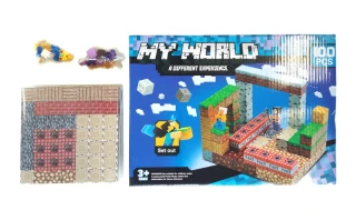 Magnetická stavebnice Minecraft TNT world 100ks