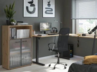 SPACE OFFICE stůl BIU/160/90/A/P, pravá, dub artisan č.4