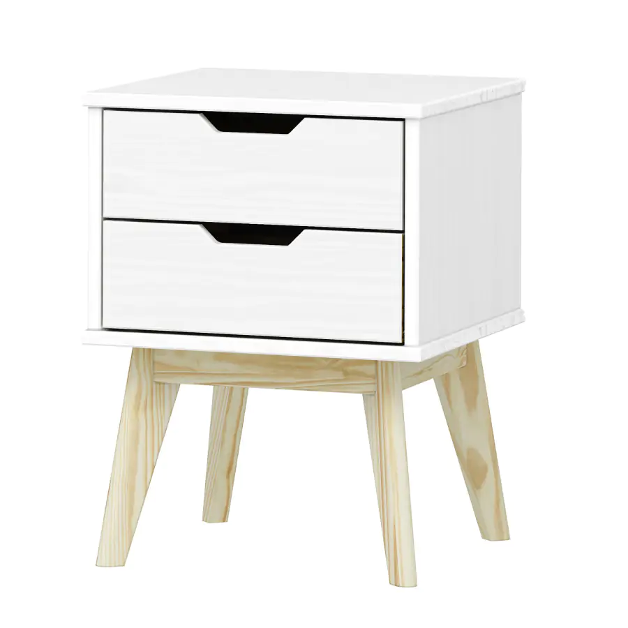 Idea Noční stolek 2 zásuvky BONITO bílý lak