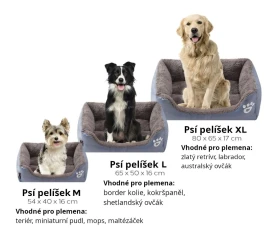 Pelíšek pro psy Tlapka šedý L PPBH2073
