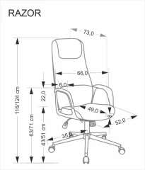 Kancelářské křeslo RAZOR, béžová č.5
