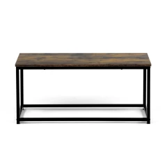 Stůl konferenční, 90x48x41 cm, MDF, dekor staré dřevo, černý kov CT-G1090 OLW