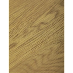 Stůl jídelní, deska MDF, dekor dub, černý kov DT-X7117 OAK