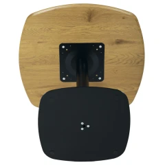 Stůl jídelní, deska MDF, dekor dub, černý kov DT-X7117 OAK