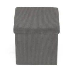 Taburet s úložným prostorem, šedá manšestrová látka TAB-471 GREY6