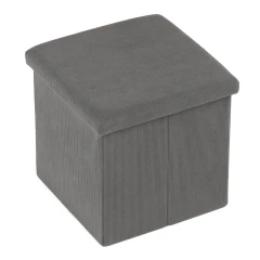 Taburet s úložným prostorem, šedá manšestrová látka TAB-471 GREY6